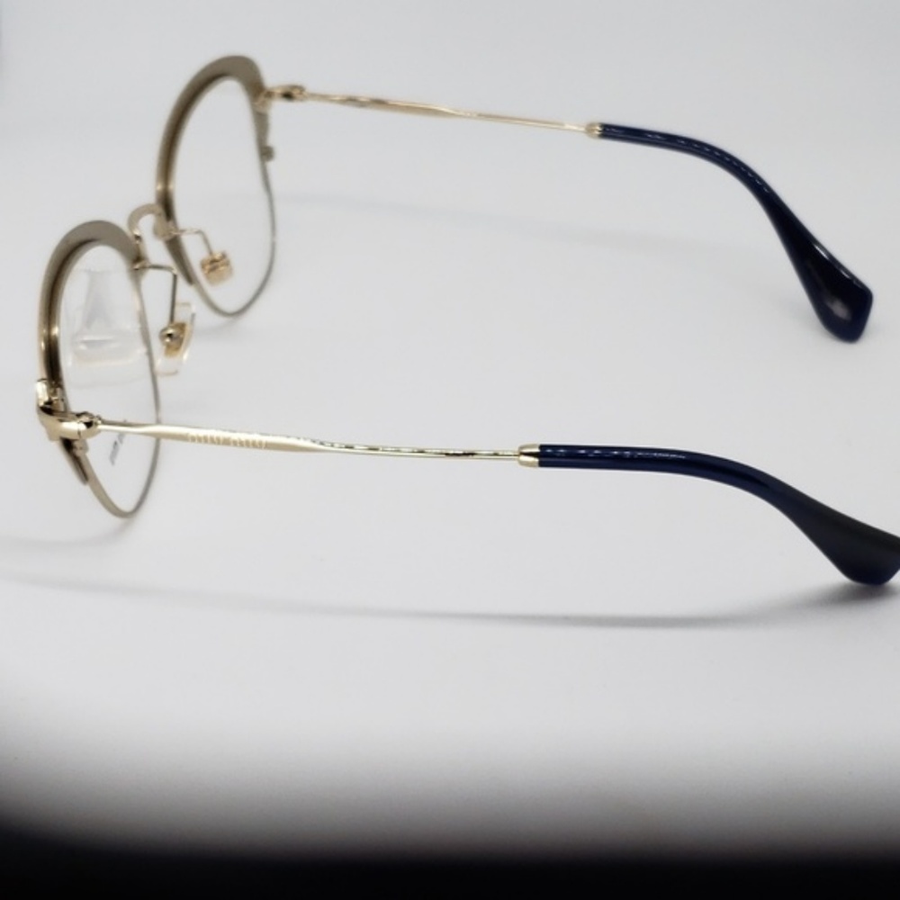 Miu Miu Rx Eyeglasses Matte Ivory In Gold Frame - Picture 4 of 7